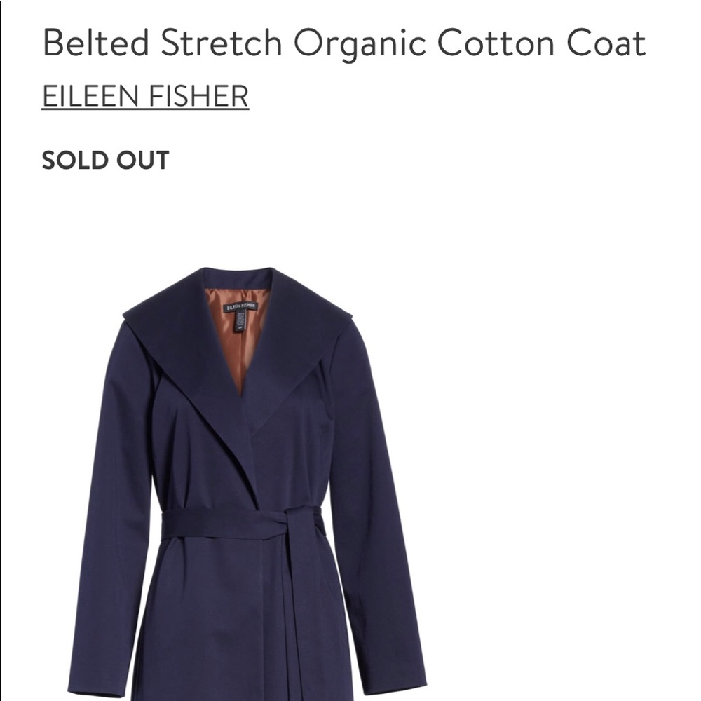 NWT EILEEN FISHER WIDE COLLAR COAT